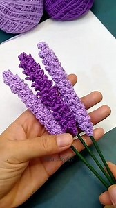 1.7M views · 23K reactions | Crochet Lavender Flowers請請 #crochet #rajut | Miu Crochet | Facebook