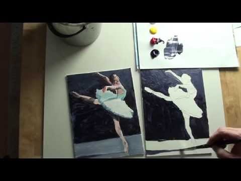 Malen mit Acryl: Tanzende Ballerina