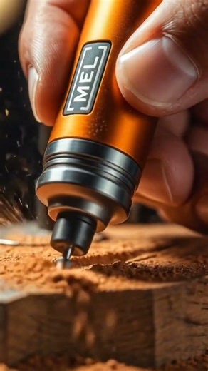 Mini Brushless Rotary Tool Engraving Wood | Satisfying Micro DIY Build (4K Macro) #GarageWorkshop