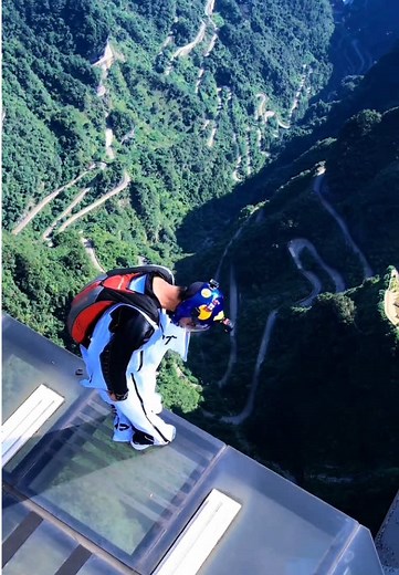 Tianmen Mountain wingsuit flight Zhangjiajie adventure