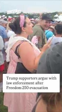 Trump Supporters Get Hostile Toward Law Enforcement at America 250 #DollemoreDaily #TrumpSupporters