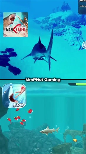 Maneater and Shark Evolution Mobile Comparison 🦈 #shorts #shortvideo #maneater #sharkevolution