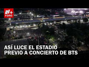 Stunning aerial shots of the stadium before the BTS concert in Mexico City