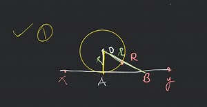 A tangent to a circle is perpendicular to the radius through th... | Filo