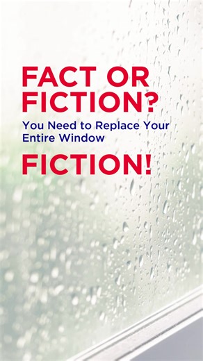 Fact or fiction? 👀 A damaged or foggy window doesn’t automatically mean a full window replacement. In many cases, replacing just the glass is all you need! Your local Glass Doctor® specialist can help you determine the right solution for your home. #GlassDoctor #Neighborly #HomeGlass #WindowRepair #DoublePaneWindows #WeFixYourPanes | Glass Doctor
