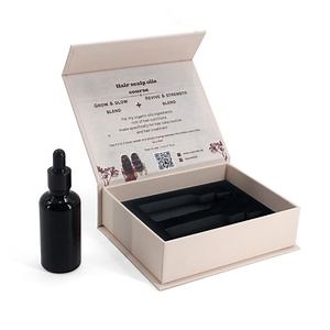 [Hot Item] Custom Logo Luxury Beard Hair Oil Essential Oil Boxes Magnetic Packaging Box
