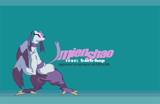 ' MienShao: test - back·hop'Test animation by JG GenesisKeys.