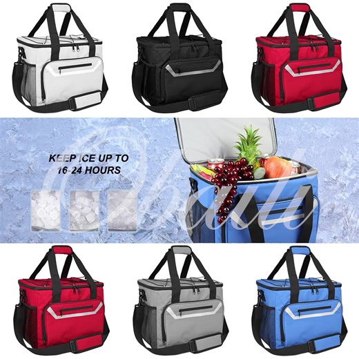 Portable Cooler Bags Large Multi-function Reusable Insulated Tote Cooler Bag for Picnic Thermal Lunch Cooler Bag