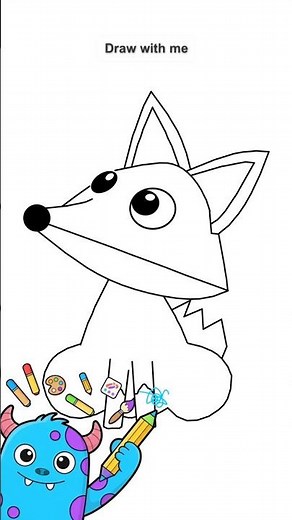 How to Draw a Cute Fox Step-by-Step 🦊✨ | Easy Animal Sketch Tutorial #shorts #art