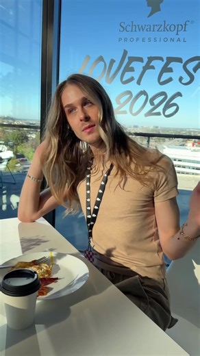 Day one in Cali my first time 🥹 LOVEFEST 2026 with @Schwarzkopf Professional omg 😭😭😭😭 so much fun! I love everyone sm! Loved learning from Kari can’t wait to do videos and perform this technique 🥰 tomorrows vlog is even better 😂