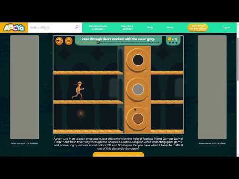 Adventure Man Dungeon Dash Shapes & Colors • ABCya! Childrens play very well