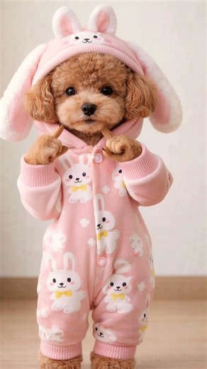When a poodle dog want to dance