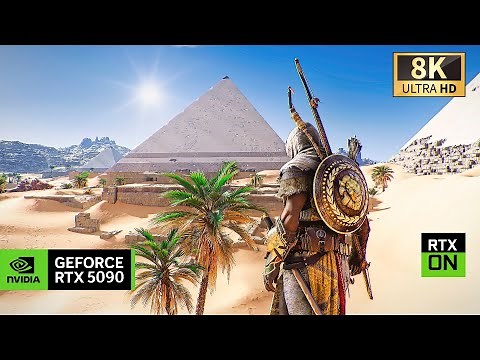 [8K] AC Origins RTX 5090 - STUNNING RAY TRACING Reshade Mod - INSANE Ultimate Realistic Graphics