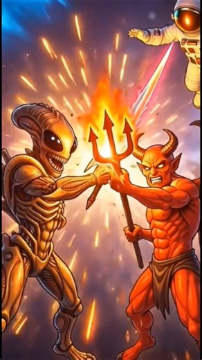 Alien vs Devil – The Battle Begins! 👽🔥#shorts #ytshorts #youtubeshorts #yt #viral #trending