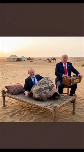 🎵 Trump Playing Harmonium… Putin Can’t Stop Dancing 😂 #shortsfeed #satire #comedy #usa #trump #putin