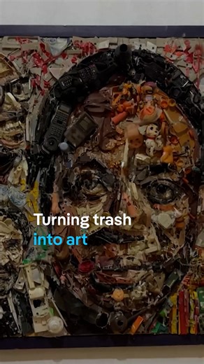 8.5K views · 352 reactions | In Accra, artist Obed Addo turns plastic waste into powerful art. | DW Environment | Facebook