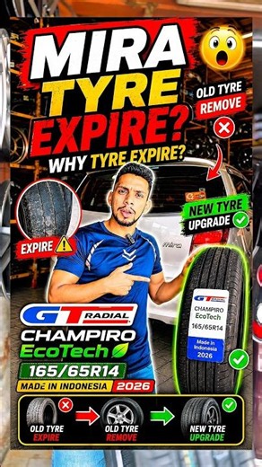Mira Tyre Expired? 😱 New GT Radial Tyres Installed! #shorts