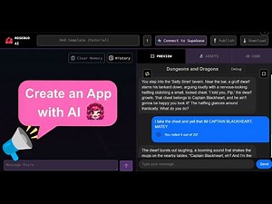 How to build an AI Dungeon Master (Making it SPEAK!) | Rosebud AI No Code Tutorial