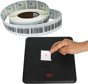 Amazon.com: CHUANGXIANG Security Sticker Labels 1000 Piece While Color 1.5X1.5 Inch with Barcode RF 8.2Mhz and 1 Sensor Label Machine W/Sound Light Indicator Checkpoint System Compatible : Industrial & Scientific