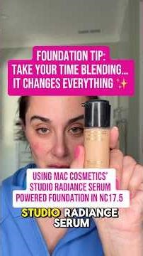 Foundation Tip: Take your time blending, it changes everything! M.A.C’s Studio Radiance Foundation