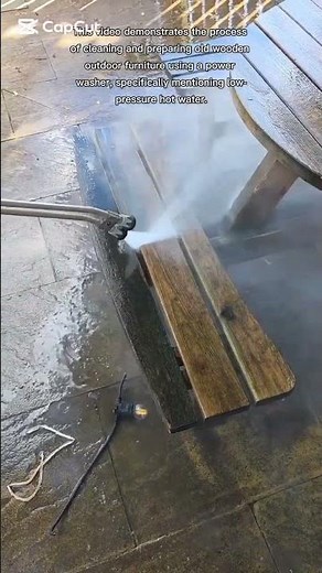 Power Washing Wooden Benches