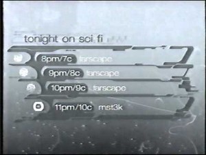 SciFi Channel Schedule Screen 1999