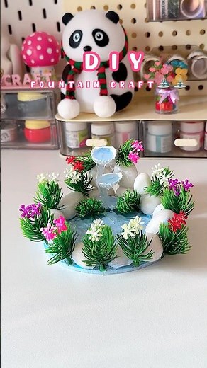 Diy Fountain Craft🩵⛲️🩵#shorts #viralshort #reuse #diy #handmade #craftideas #crafting #trending