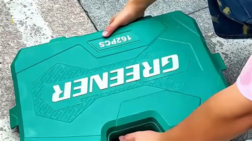绿林（GREENER）62件专业汽修工具套装家用大小飞棘轮工具箱梅花开口两用扳手全套