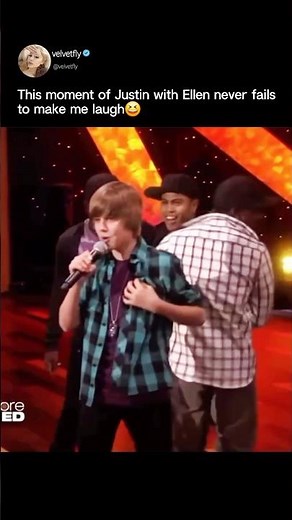 This moment of Justin Bieber with Ellen DeGeneres never fails to make me laugh😆