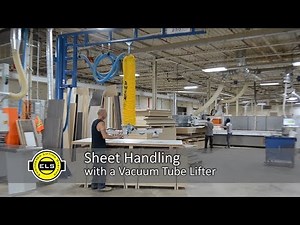 Sheet Handling with a Vacuum Tube Lifter on a Gorbel Jib Crane