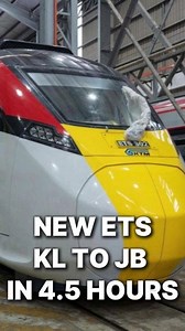 Malaysia’s new electric train (ETS) is officially here! 🚆 Starting Dec 12, you can travel from Kuala Lumpur to Johor Bahru in just 4.5 hours. The train features comfortable seating, business-class facilities and four daily services. 🎉Don’t miss the launch — tickets are selling fast! With the year-end holidays coming, grab your tickets now and start your journey! ✨ Sources: @muhdazam_7 / @mothershipsg / @malaymail #MalaysiaETS #JBtoKL #JBsentral #TravelMalaysia #KTM | KL Food & Travel