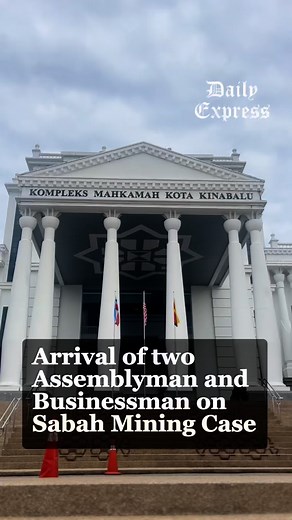 Arrival on Sabah Mining Case: Sindumin Assemblyman Datuk Dr. Yusof Yaacob, Tanjung Batu Assemblyman Datuk Andi Suryady Bandy and Selangor-based businessman Datuk Albert Tei at Kota Kinabalu Court Complex. Full Report: https://www.dailyexpress.com.my/news/267026/sabah-mining-case-yusof-andi-granted-passports-but-gag-order-denied/ | Daily Express Malaysia