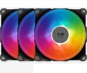 InWin Jupiter AJ140 Addressable RGB Triple Fan Kit 140mm High Performance Cooling Computer Case Fan Cooling with Control (AJ140-3PK)
