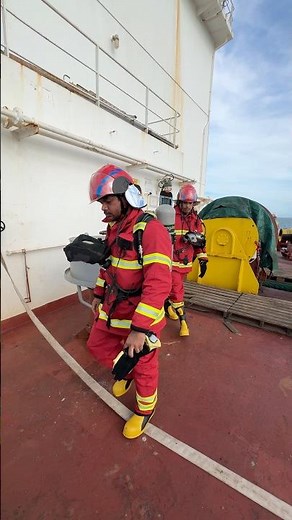 Ship Engine Room Fire Drill 🔥Emergency Fire Fighting On Ship #ship #sea #fire #drill #minivlog