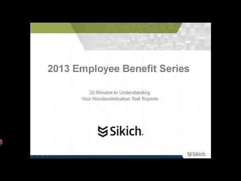 Nondiscrimination Test Reports | Testing Overview | Sikich LLP