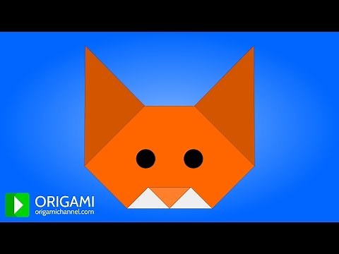 How to Make a Cute Origami Cat Face 🐱 Easy Tutorial (Traditional model) (4K)