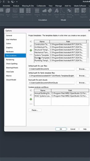 add template to default template drop down #bim #revit