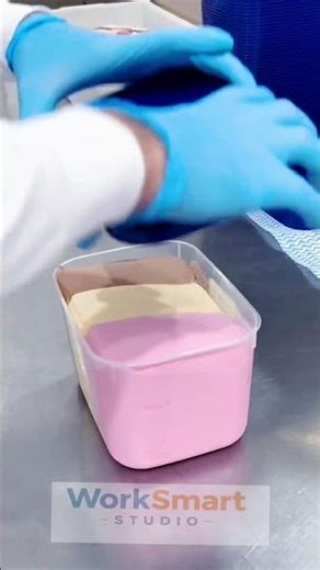 Ice Cream Box Filling by Factory Worker: Multi Flavor Dispensing and Layered Packing Process