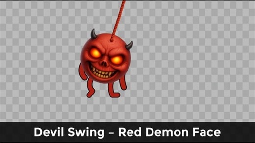 Halloween Devil Swing – Evil Red Demon Face Horror Animation