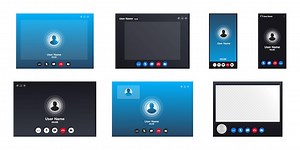 Premium Vector | Video Call screen template. Stream, web chatting, online meeting friends. Video chat, conference user interface. Coronavirus, quarantine isolation. Stay, work from home. Talking by internet window