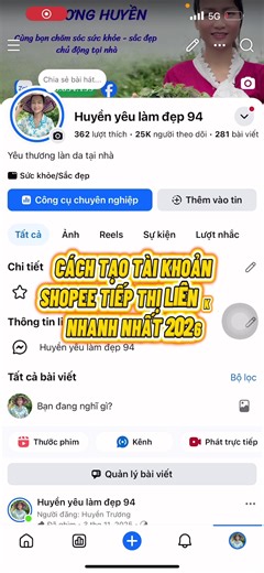 Cách tạo tài khoản shopee tiếp thị liên kết nhanh nhất, dễ nhất 2026. Ai cũng làm theo được.