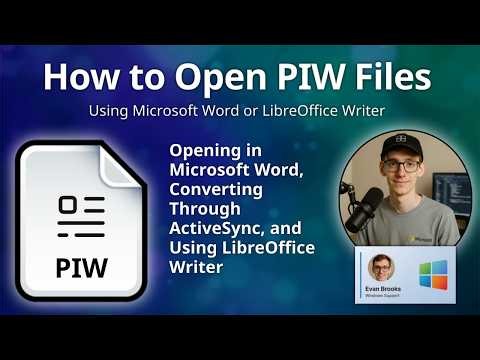 How to Open PIW Files (Pocket Word Document)