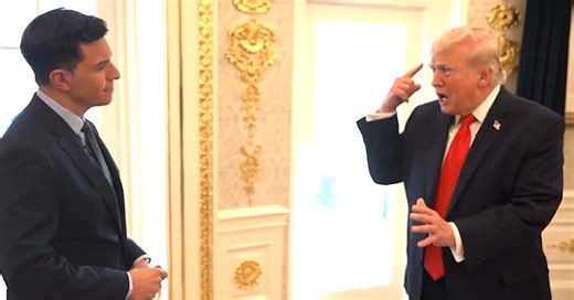 Trump Intensely Points to His Head and Brags to NBC News About His ‘Cognitive Mind Test’ When Pressed About Age