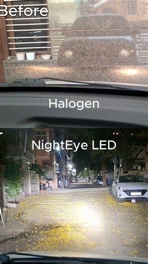 Before And After | LED Upgrade | Stock Halogen VS Night Eye LED | REAL COMPARISON | H4 Bulb Upgrade
