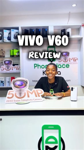 ✨ The Vivo V60 5G has officially landed in Kenya at just KSh 59,000. Designed for those who want speed, elegance, and everyday reliability, this device is a true powerhouse. 📱 Its 6.77-inch AMOLED display brings your content to life with over 1 billion colors, HDR10 , and a smooth 120Hz refresh rate. Whether you’re gaming, streaming, or multitasking, the 5000-nit peak brightness ensures crystal-clear visibility, even under direct sunlight. 💧 With IP68/IP69 certification, the V60 is built to en