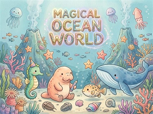 Ocean Coloring Book - Etsy