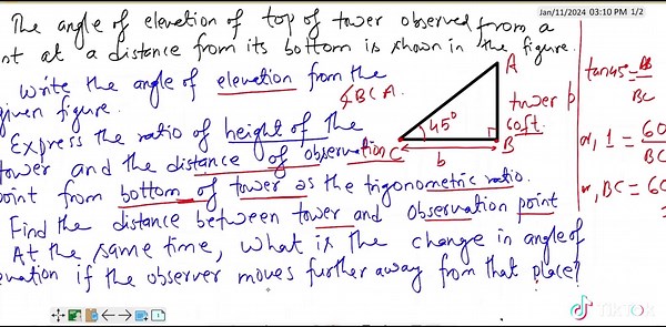 Height and Distance Class 10 #foryou #fyp #class10 #viral #mathematics #stem