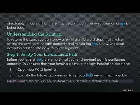 Solving the npm Issues in WSL2: Ubuntu 20.04 on Windows 10
