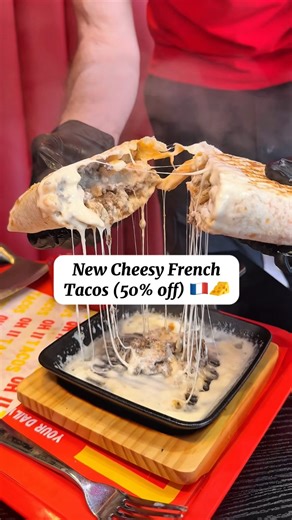 New Cheesy French Tacos in Dubai 🇫🇷🧀 I have to say, the Lava Cheese Taco is worth the hype, it’s sooo cheesy & packed with your choice or fillings, honestly such a good comfort meal 😮‍💨🌯 They will have a big 50% discount off the full menu from May 2nd to May 4th 🗓️ so make sure to head there this weekend! 📍 @ohtacos_uae is located in Jumeirah #frenchtacos #algerianfood #dubai #dubaifood #uae | The Dubai List