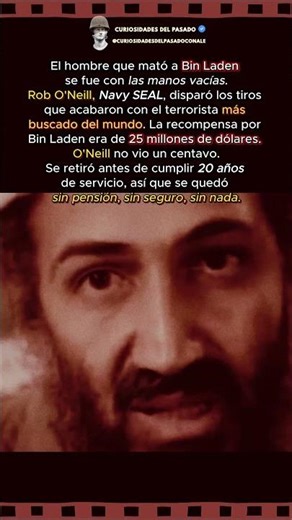 Mató a Bin Laden, no cumplió años de servicio, y se fue sin pensión. #guerra #viral #terrorismo